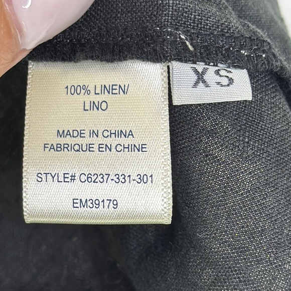 Cloth & Stone Black Casual Linen Shirt Dress - Picture 3 of 8